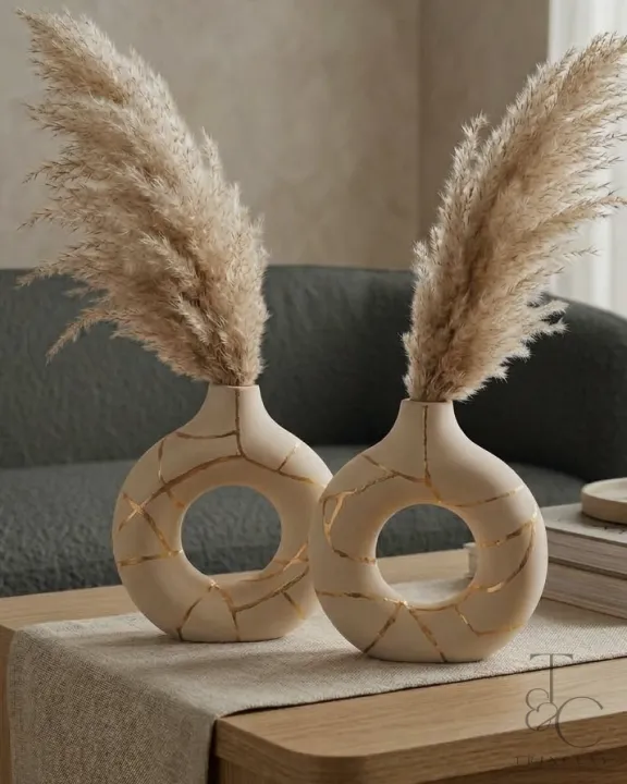2pcs Donut Vases