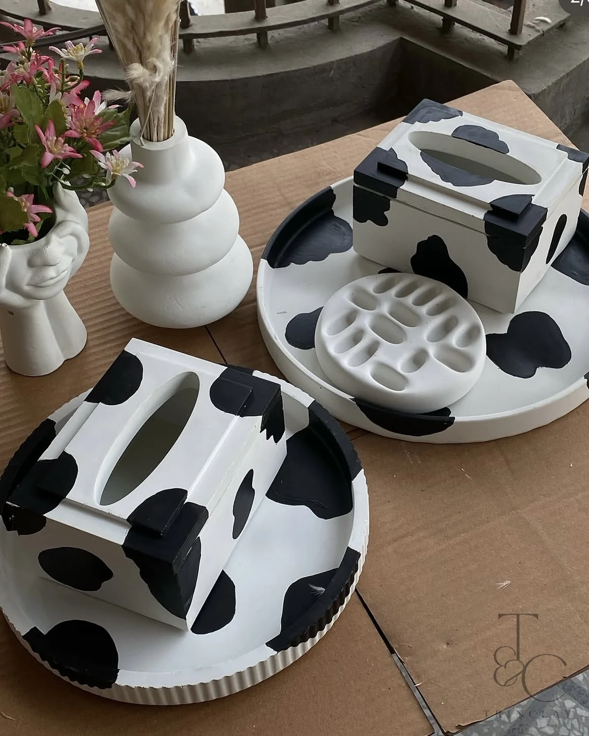7pcs Handpainted Printed set